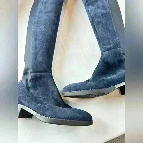 TORY BURCH CAITLIN Blue Suede Over Knee Boots (Size 5) - Picture 6 of 8